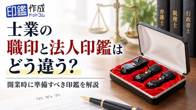 士業の職印と法人印鑑はどう違う？開業時に準備すべき印鑑を解説