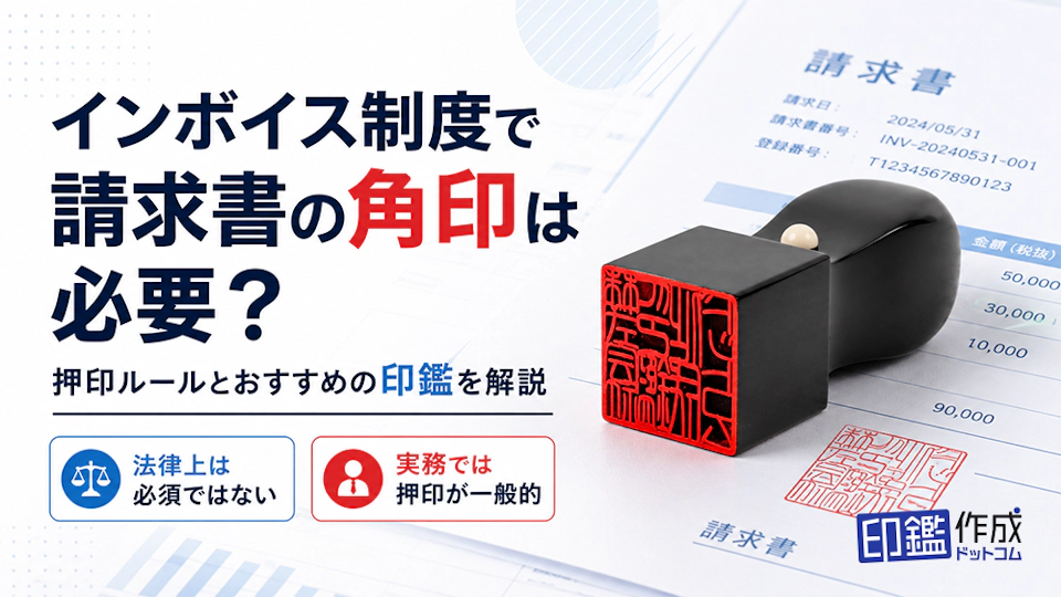 インボイス制度で請求書の角印は必要？押印ルールとおすすめの印鑑を解説