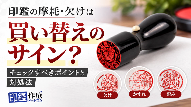印鑑の摩耗・欠けは買い替えのサイン？チェックすべきポイントと対処法