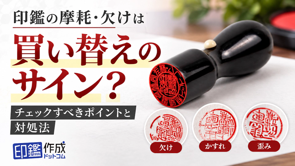 印鑑の摩耗・欠けは買い替えのサイン？チェックすべきポイントと対処法