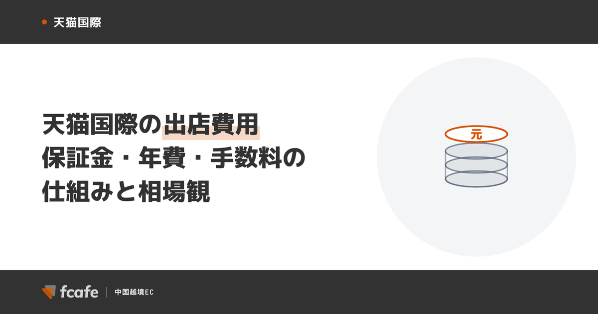 天猫国際の出店費用はいくら？ — 保証金・年費・技術サービス料（佣金）の仕組み【2026年版】