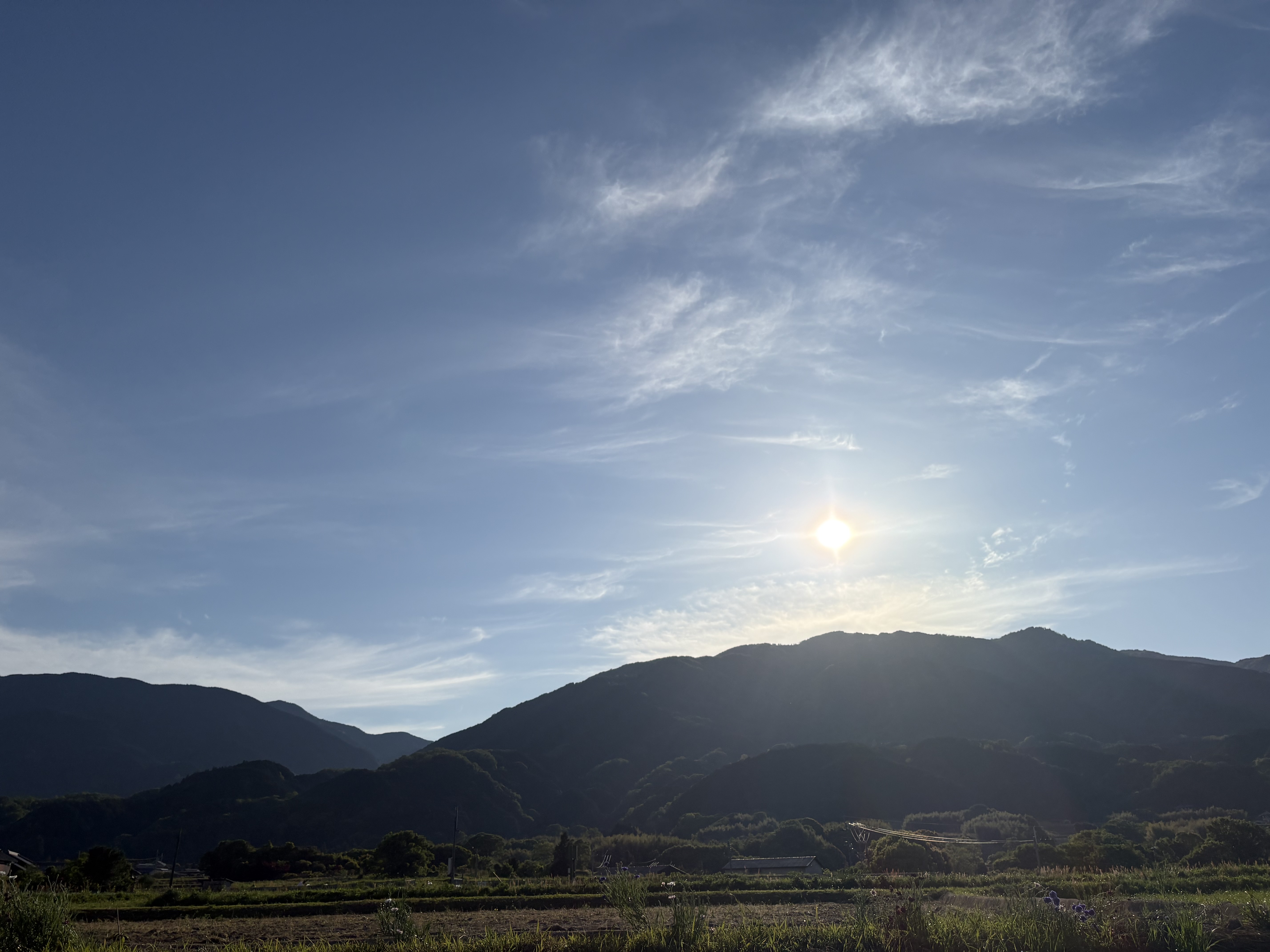 葛城山の夕日