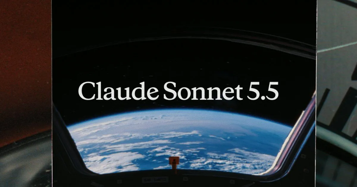 Anthropic公式のClaude Sonnet 5.5発表ビジュアル