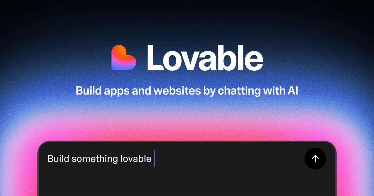 AIとチャットしてアプリやWebサイトを作るLovableの公式トップ画面