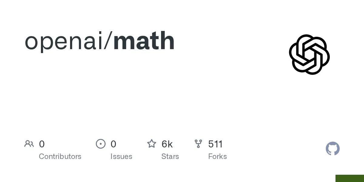 OpenAIが数学原稿722本を公開したGitHubリポジトリ「openai/math」。CONTENTS.mdでLeanリンクの有無を確認できる