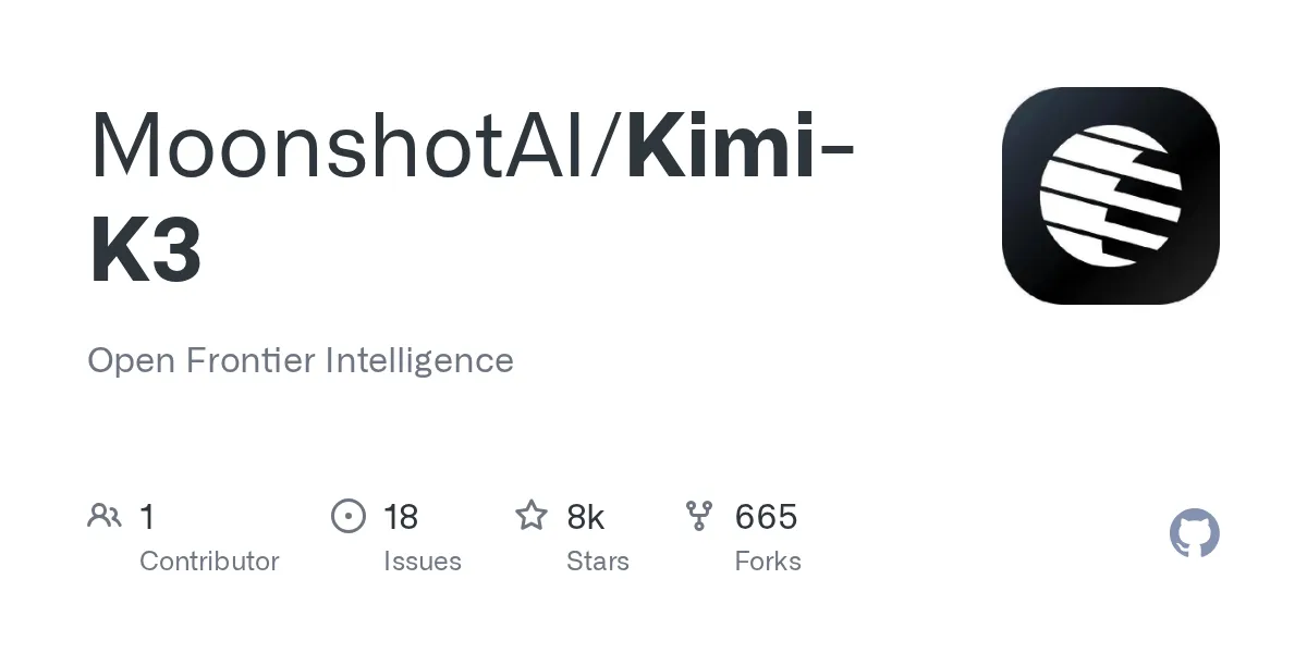 Kimi K3のGitHubリポジトリページのビジュアル