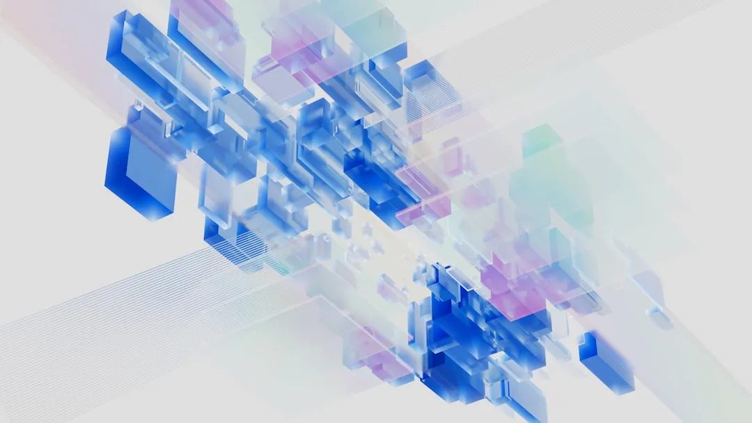 AIエージェントの種類と仕組みを表す3Dテクノロジーイメージ