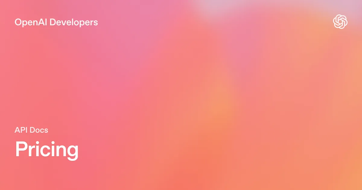 OpenAI APIの料金ページを示す公式イメージ