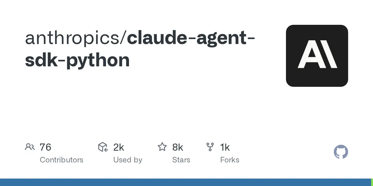 Claude Agent SDK（Python版）のGitHubリポジトリ