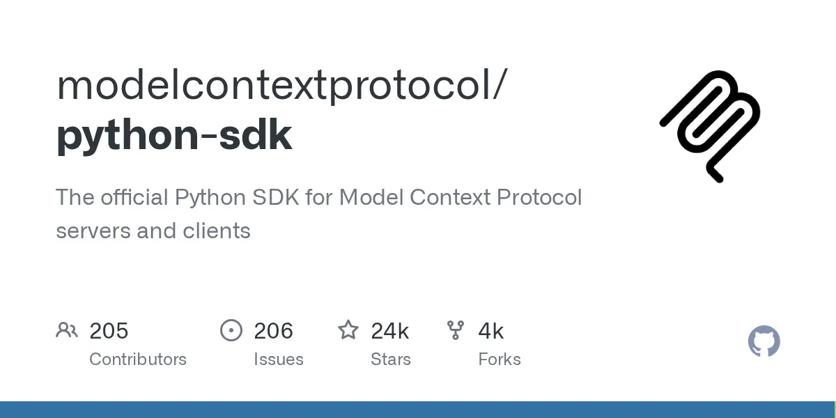 MCP公式Python SDKのGitHubリポジトリ