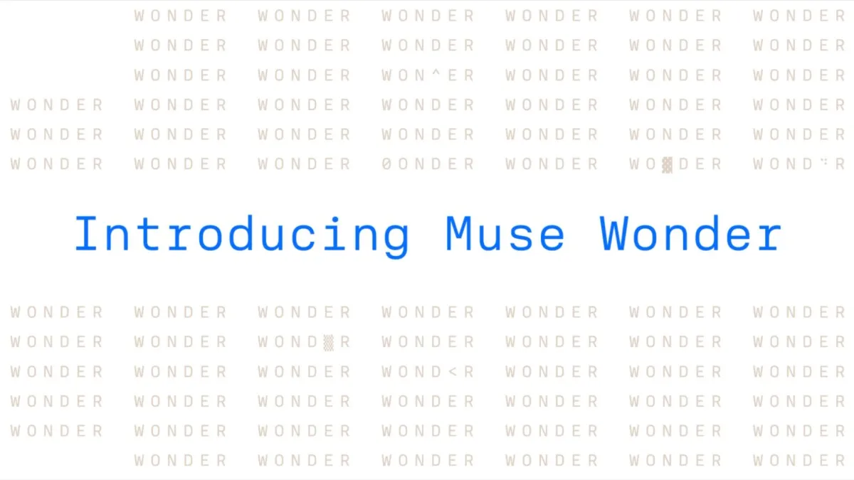Meta公式ニュースルームの「Introducing Muse Wonder」告知画像