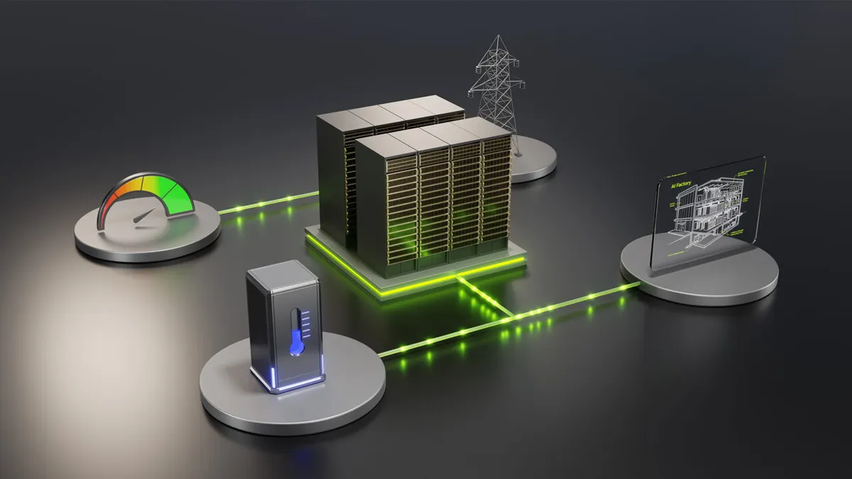 GPUサーバー・電力・冷却を組み合わせたAIファクトリーのイメージ図