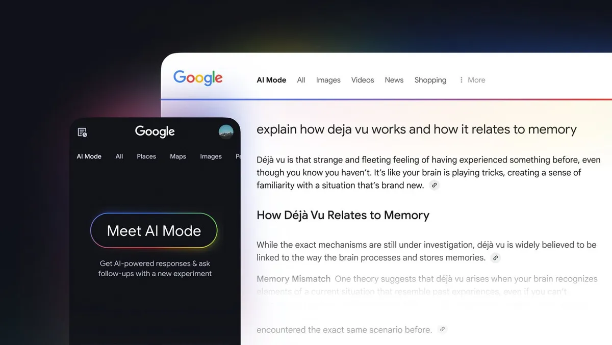 GoogleのAIモード（AI Mode）タブが表示された検索結果画面