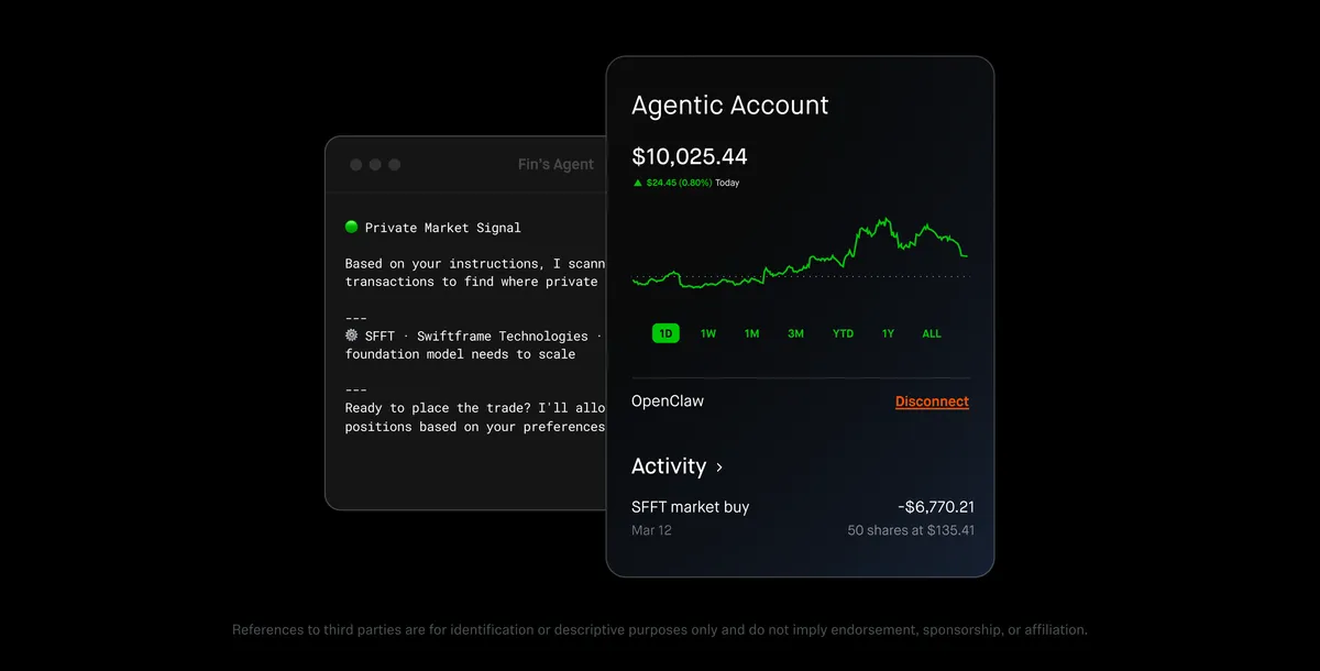 Robinhood Agentic Trading — 専用口座ダッシュボード画面