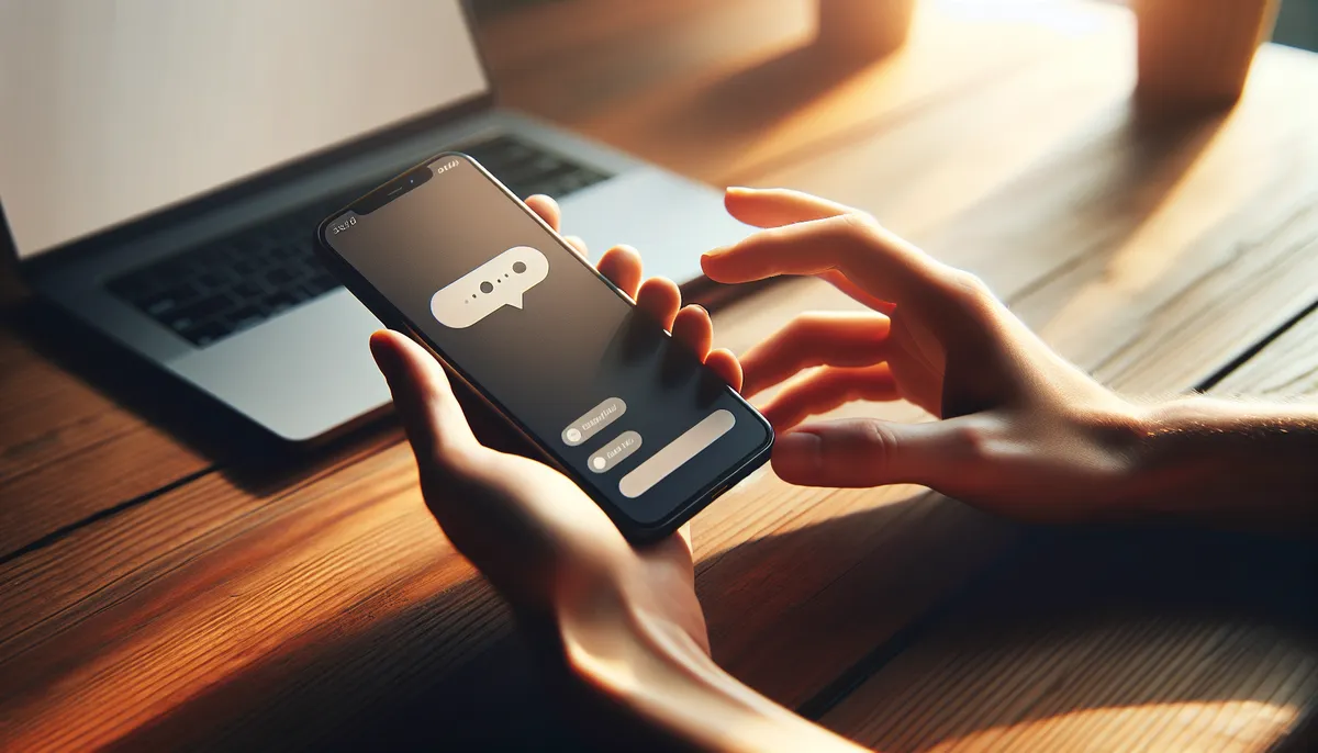 スマートフォンでChatGPTを始める様子のイメージ