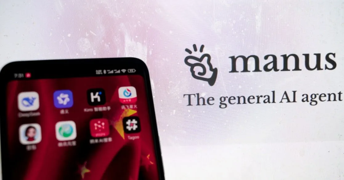 Manusのタスク実行中の画面（思考プロセスの可視化）