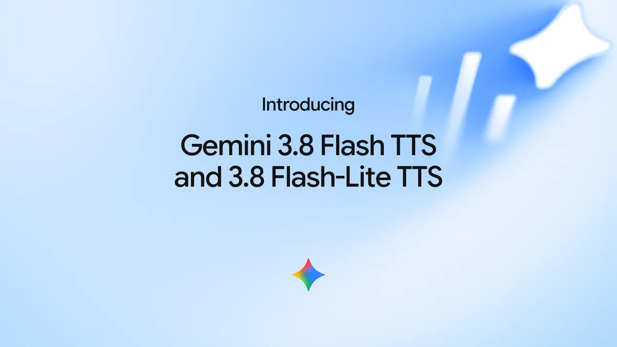 Gemini 3.8 Flash TTSとFlash-Lite TTSの発表画像
