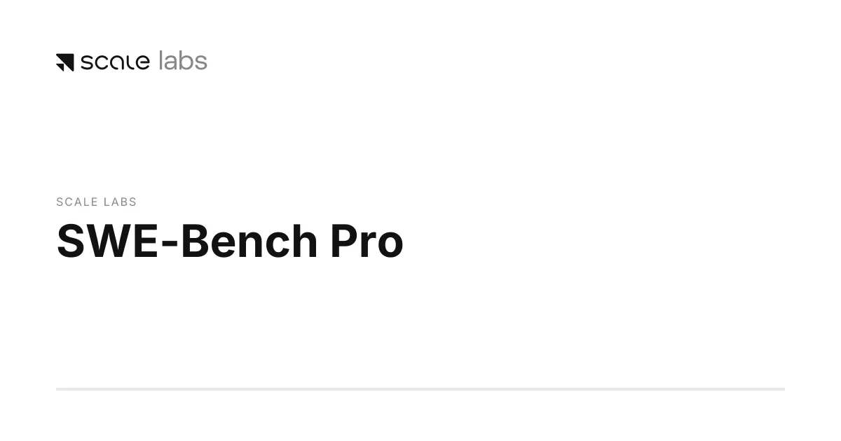 Scale Labs公式のSWE-Bench Proリーダーボードページの画像