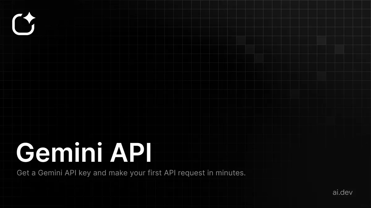 Gemini APIの公式イメージ（Google AI for Developers）