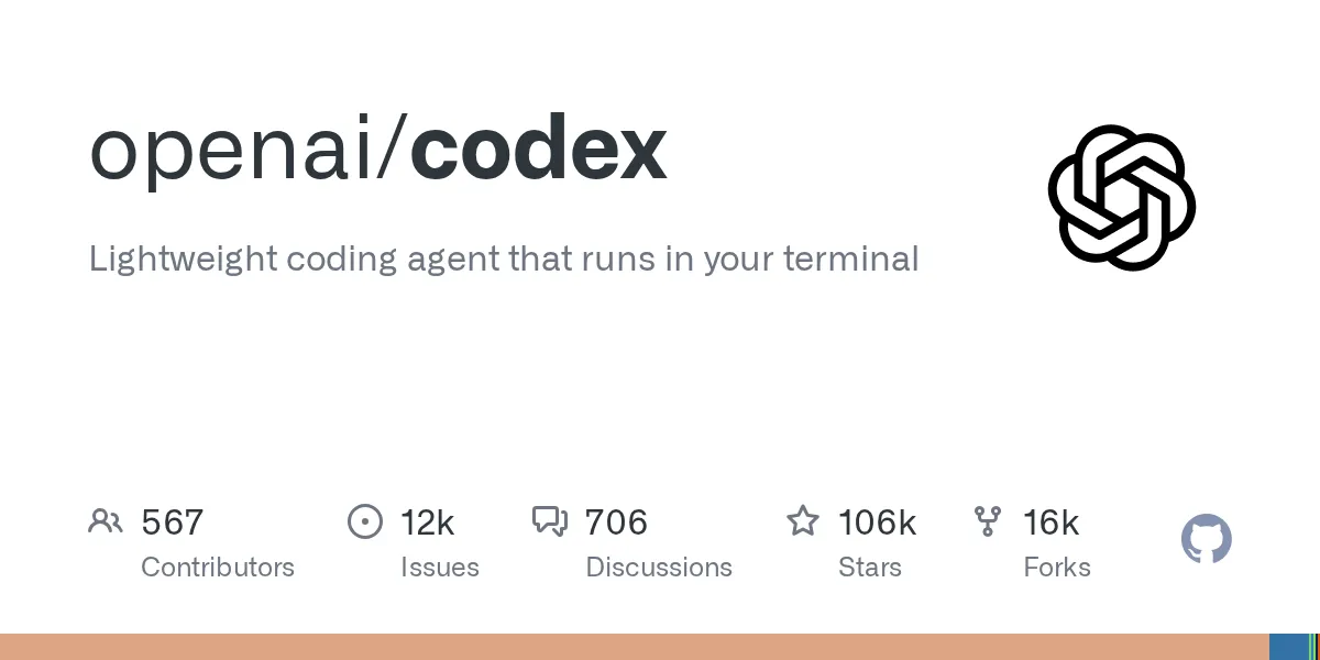 OpenAI Codex の公式GitHubリポジトリ