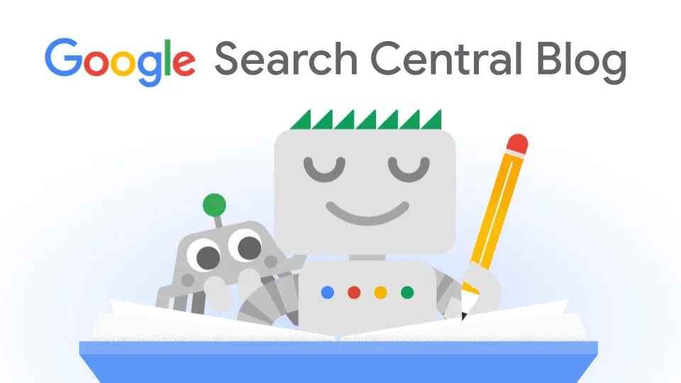 Google Search Central Blog。Search Consoleの生成AIパフォーマンスレポート告知イメージ