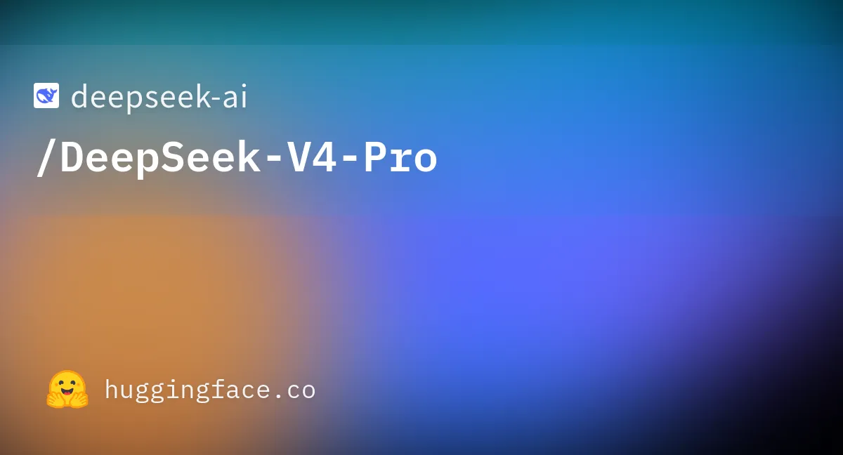 HuggingFace上のDeepSeek-V4-Pro公式リポジトリのソーシャルカード