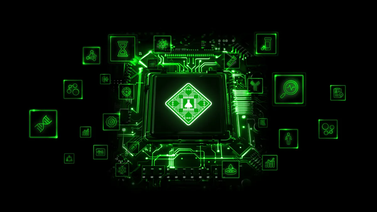 AI創薬の到達点を示すAI創薬プラットフォームのイメージ