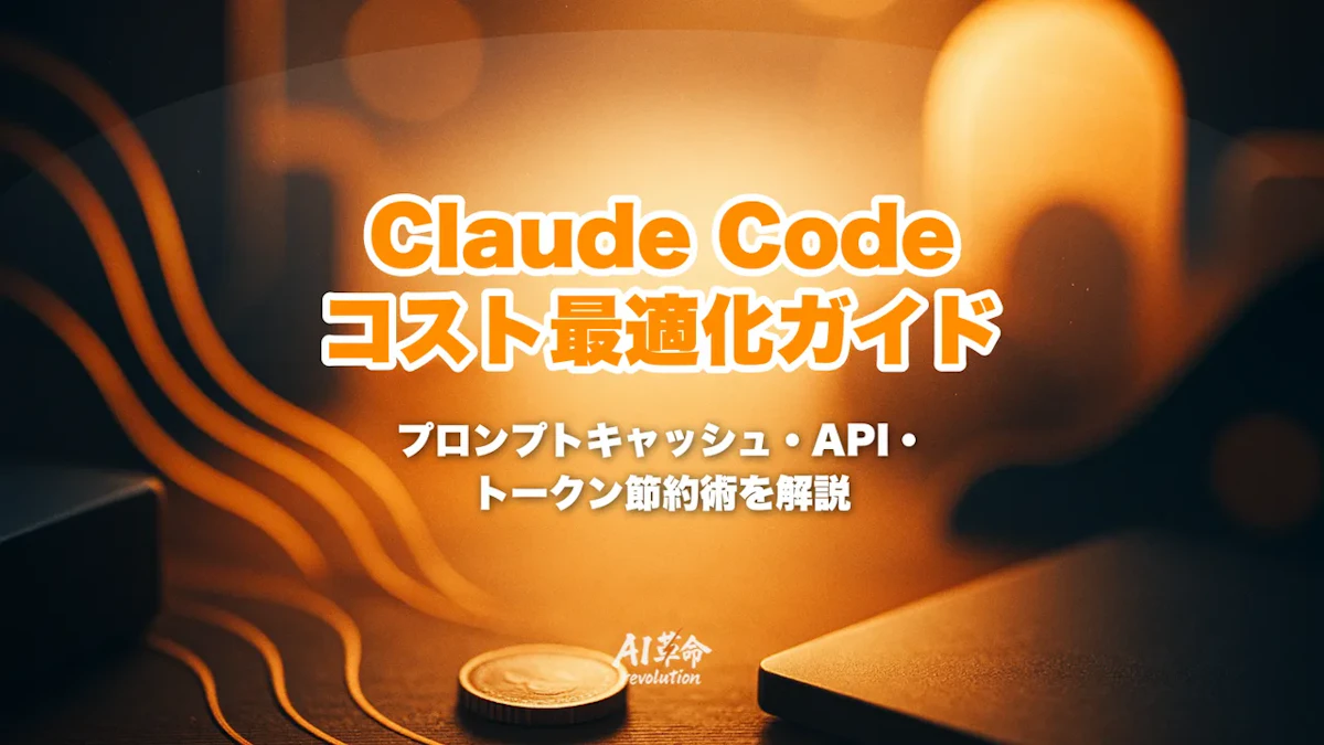 Claude Code コスト最適化完全ガイド|プロンプトキャッシュ・Max vs API・トークン節約術