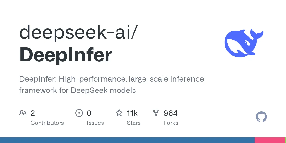 GitHubで公開されたDeepSeek DeepInferのリポジトリ（deepseek-ai/DeepInfer）