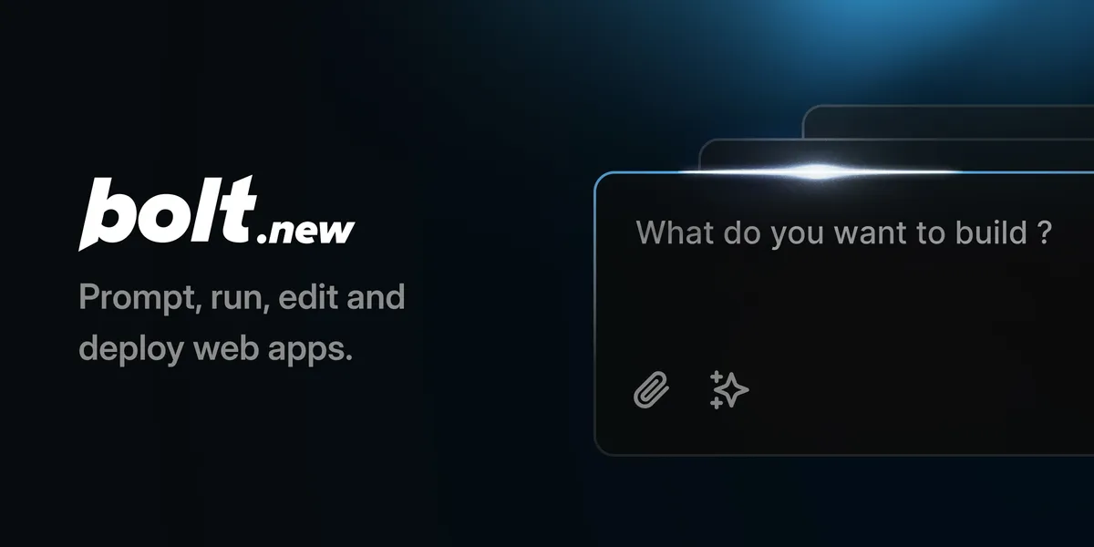 ブラウザ完結型AIコーディングツールBolt.newの公式画面