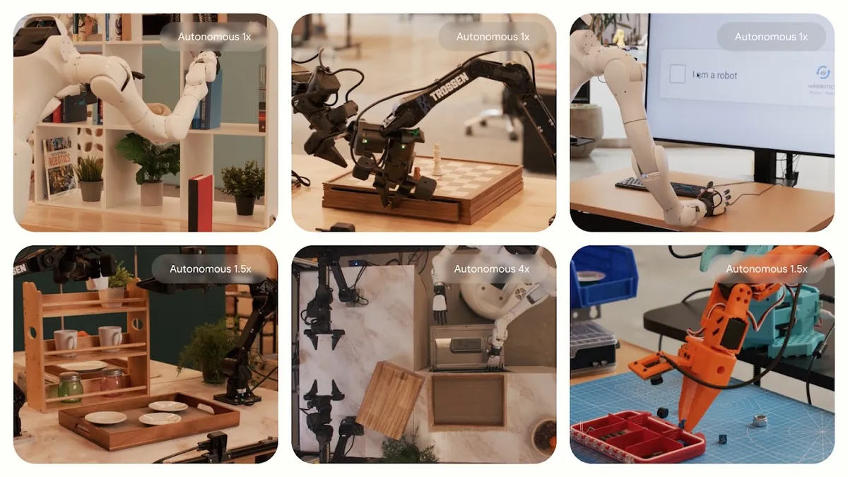 Gemini Robotics 2による自律動作デモの一覧