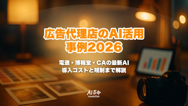 広告代理店のAI活用事例2026|電通・博報堂・サイバーエージェントの最新AIと導入コスト