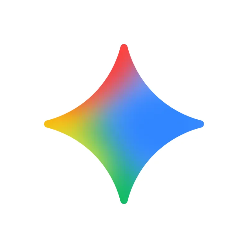 Geminiのブランドアイコン。Gemini API・Google AI Studio・Geminiアプリなど複数チャネルで提供される