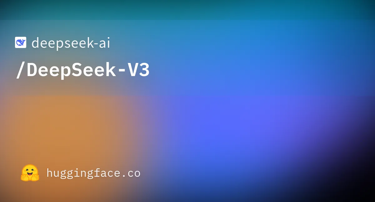 Hugging Faceで公開されているDeepSeek-V3のオープンウェイトモデルページ