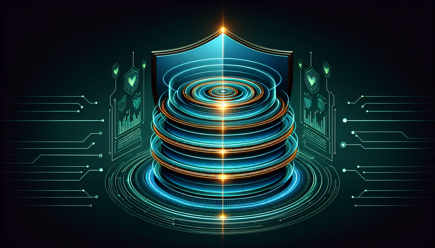 多層セキュリティ防御の概念図」 width=