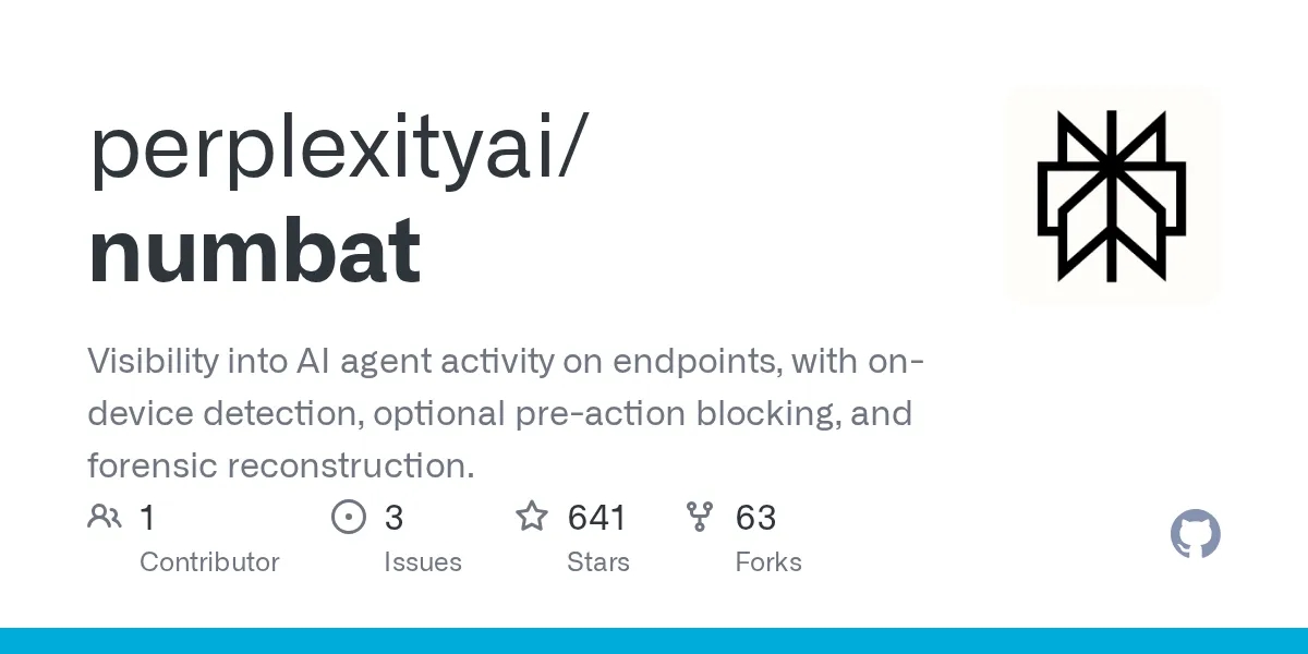 Perplexity Numbat の GitHub リポジトリ(perplexityai/numbat)トップ