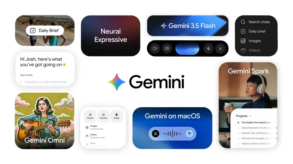 GeminiアプリのUI全体像(Google公式ブログより)