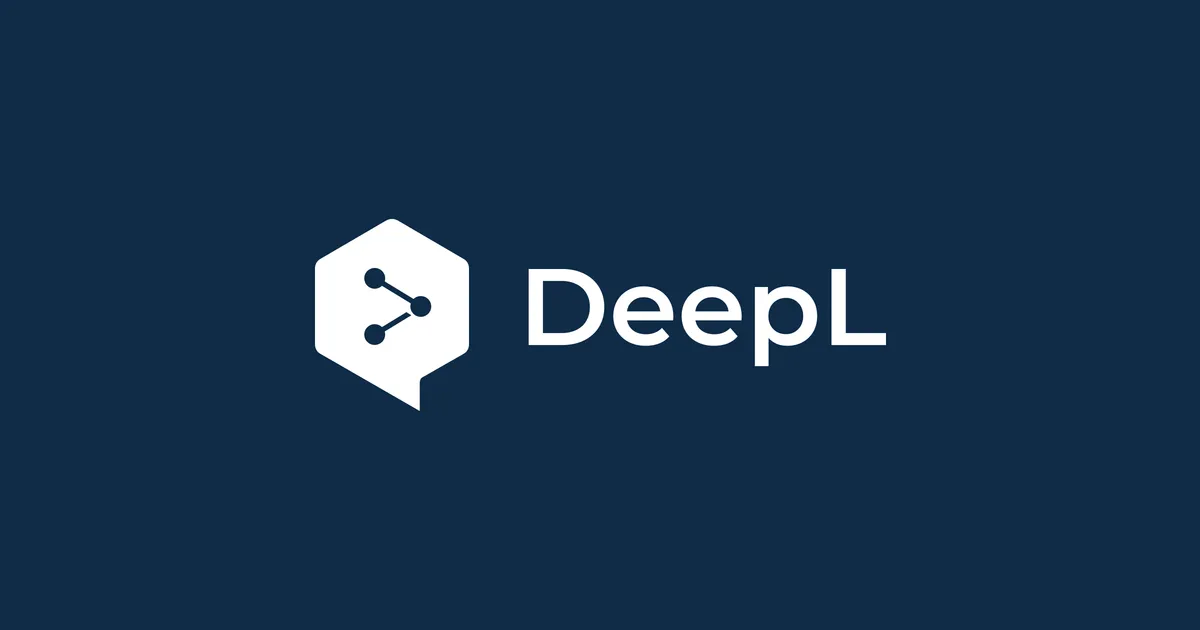 一次翻訳を担う代表的な機械翻訳ツールDeepLのロゴ
