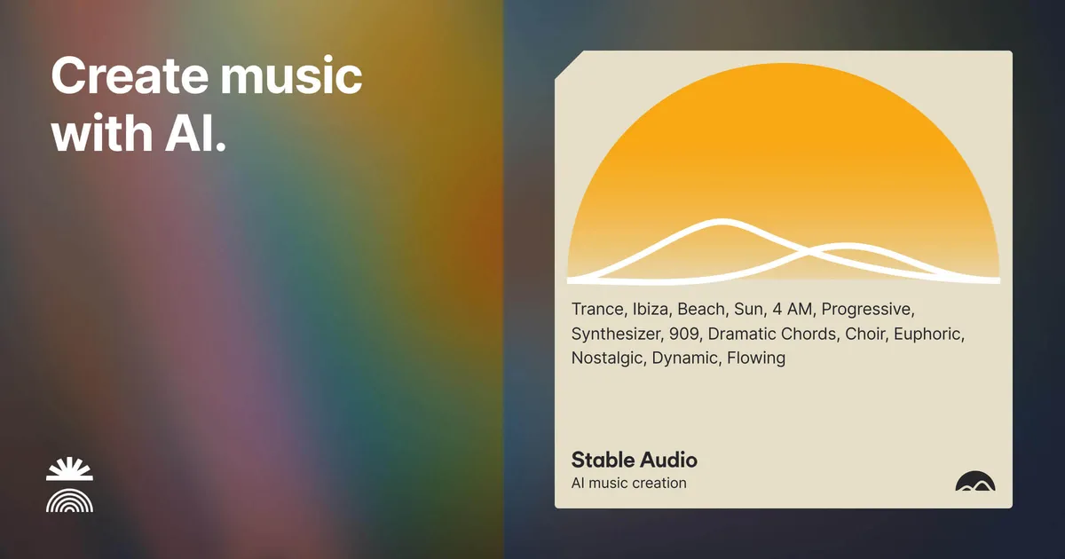 Stable Audio Webアプリ（stableaudio.com）のインターフェース