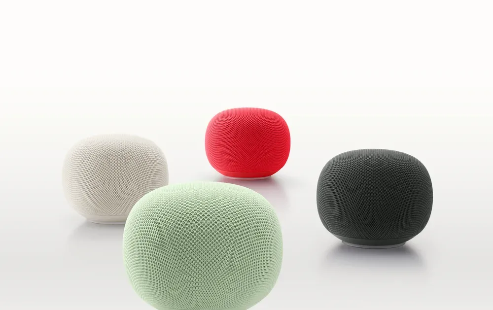 Google Home スピーカーの4色のカラーバリエーション