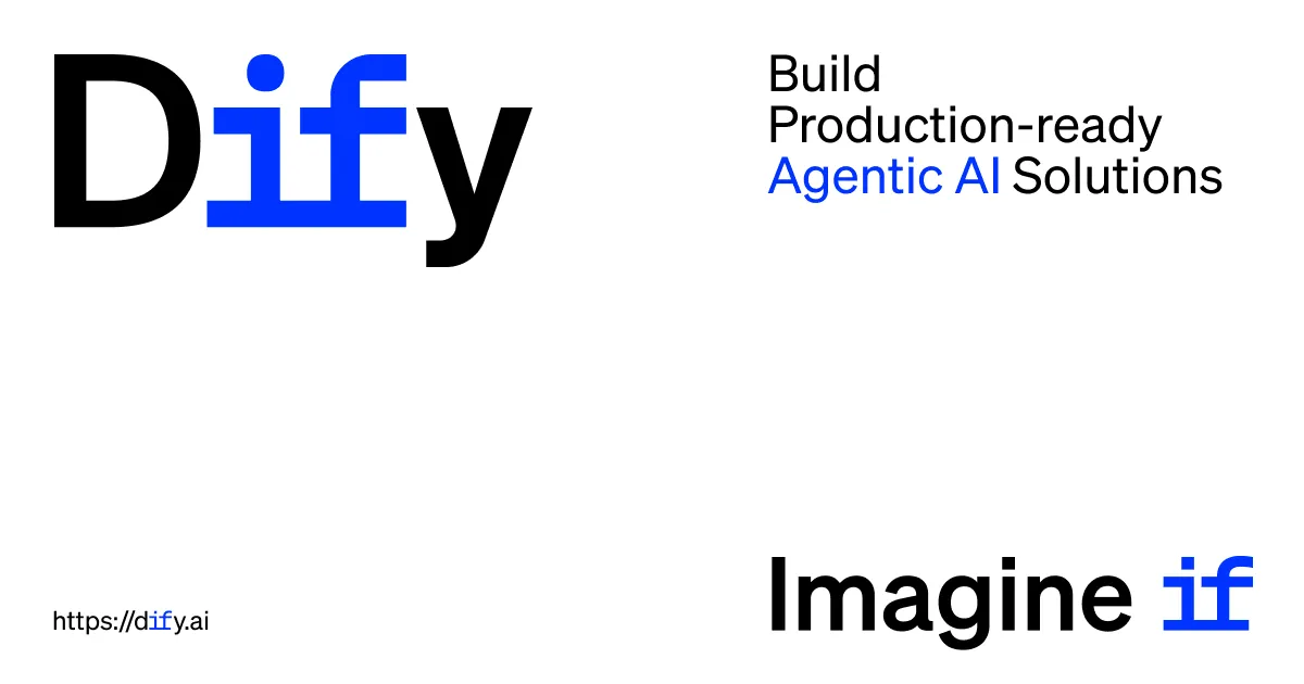 ノーコードでAIエージェントを自作できるDifyの公式イメージ