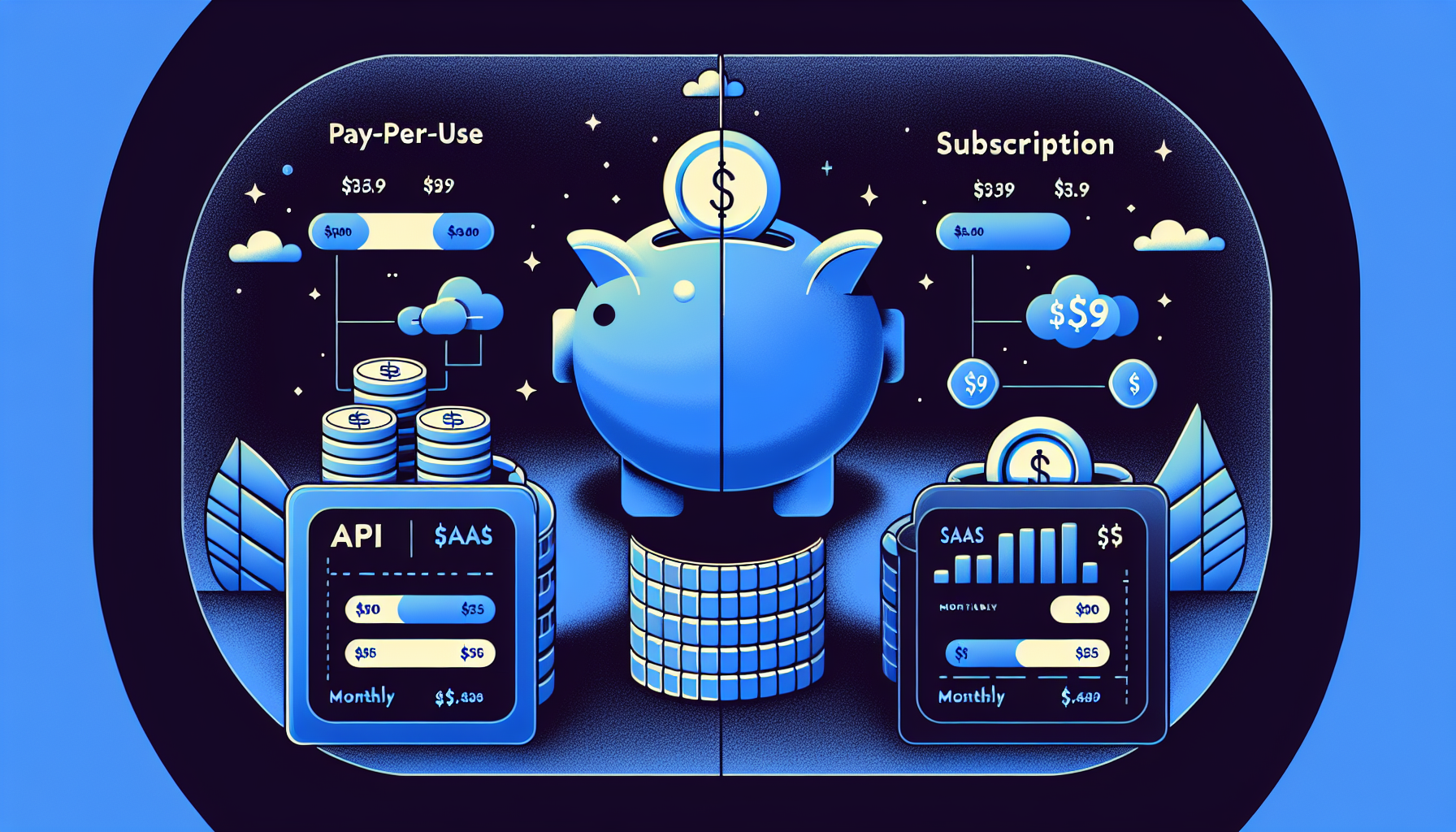 OpenClawとManusの料金・コスト構造の比較イメージ