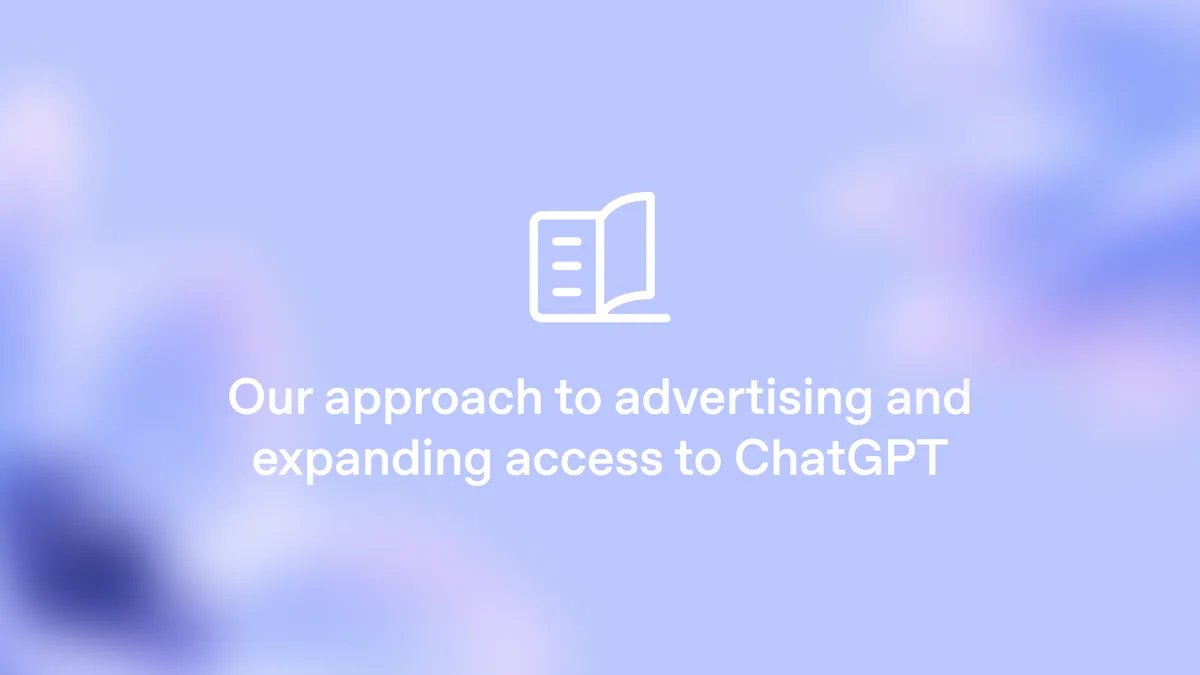 OpenAI公式ブログ「Our approach to advertising and expanding access to ChatGPT」のアイキャッチ画像