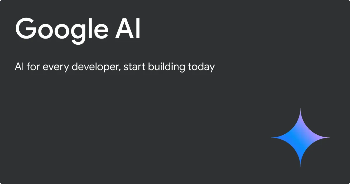 Google AI for Developersの公式プラットフォーム画像