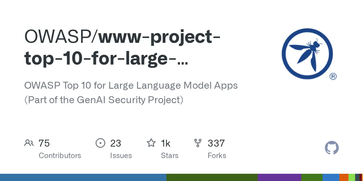プロンプトインジェクションを筆頭とするLLMの主要リスクをまとめたOWASP Top 10 for LLM Applications