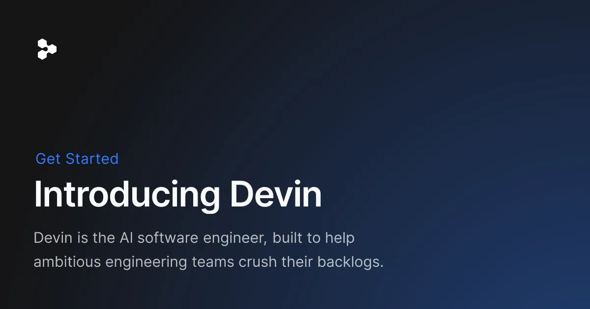 Devin公式ドキュメント「Introducing Devin」のイメージ