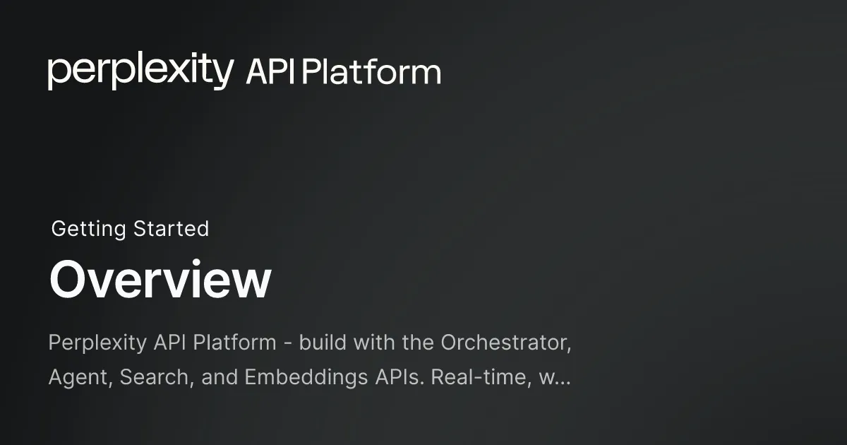 Perplexity API Platformの公式ドキュメント画像