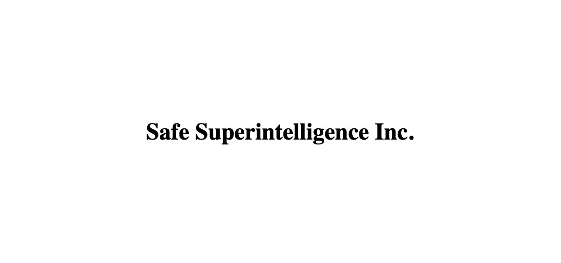 社名だけが置かれたSafe Superintelligence公式サイト