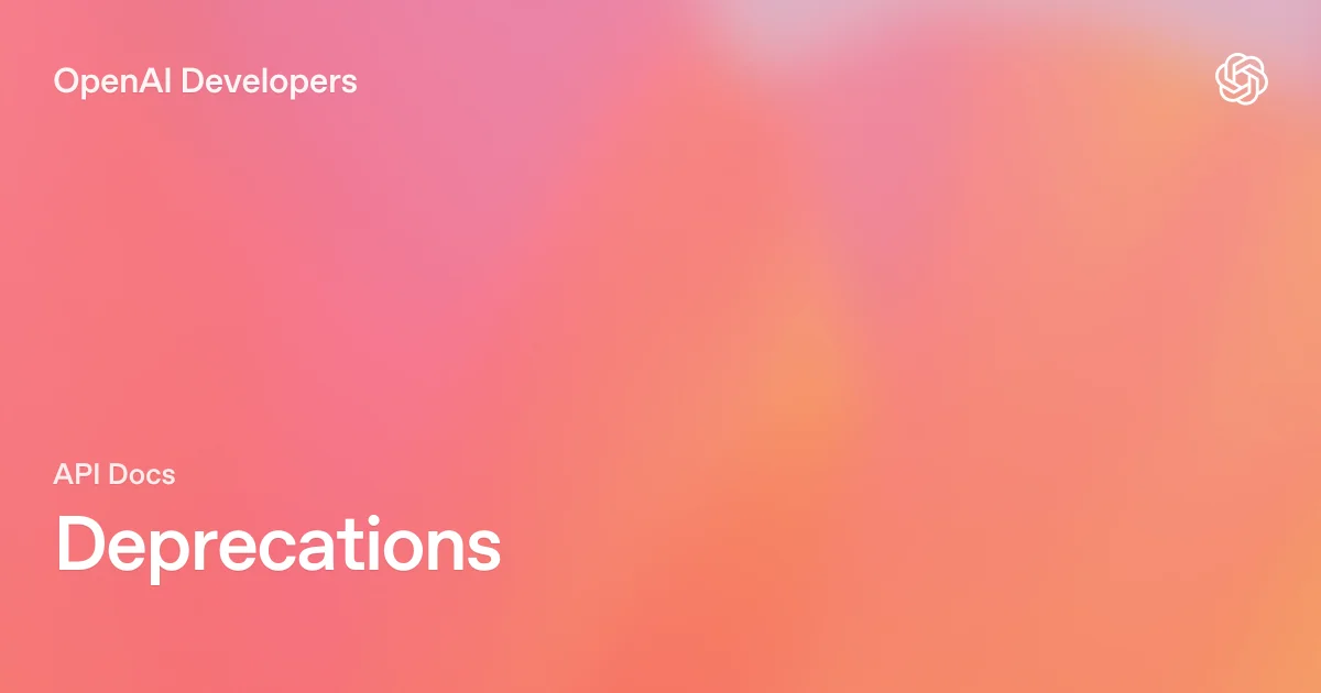 OpenAI API公式のDeprecationsページのイメージ。o3系スナップショットの削除予定日が案内されている