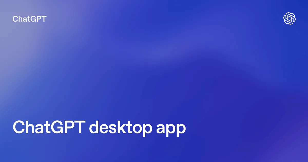 ChatGPTデスクトップアプリ（Windows版）公式ドキュメントのOGP画像